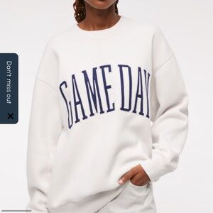 Abercrombie and Fitch Game Day Sunday Crew Sweatshirt XXL